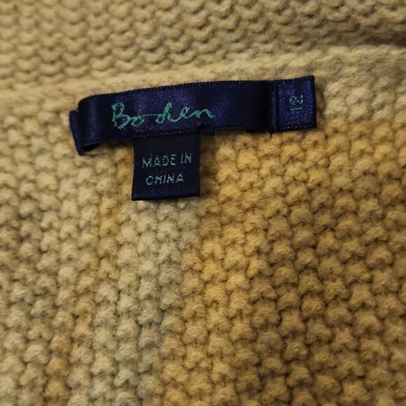 Boden Green Wool Cardigan Sweater size 12 - Picture 7 of 8